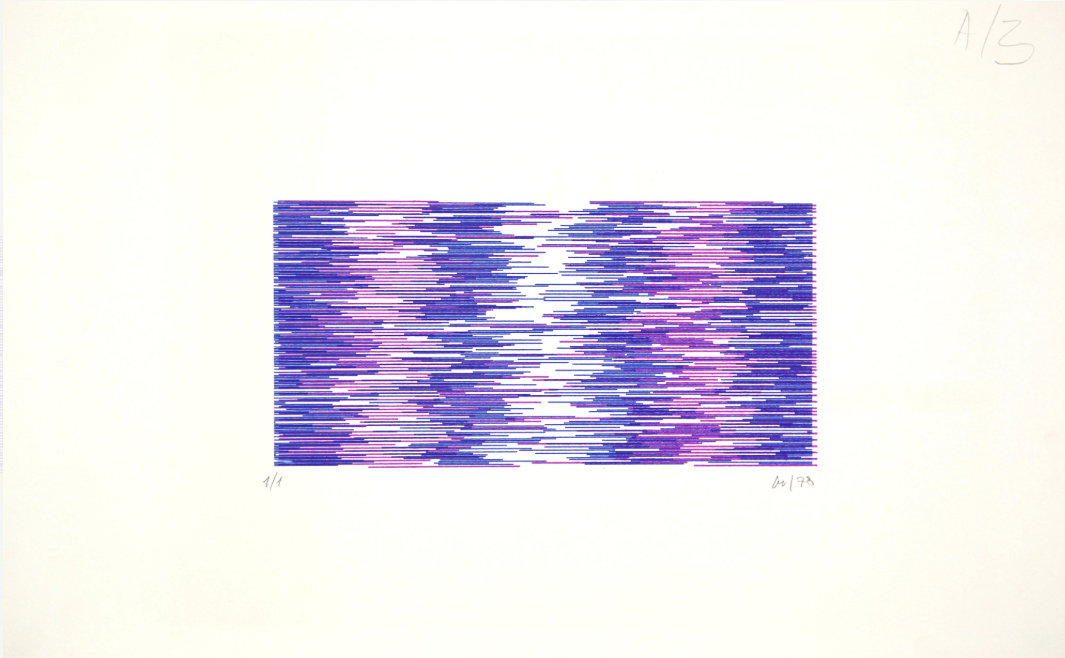 Micro cosmos (ref. G), 1978, Computer Plotter on Paper